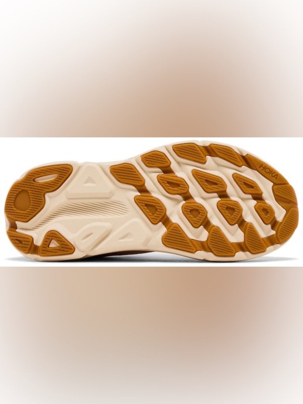 Hoka Clifton 9 shoes in sandstone cream - Picture 4 of 10